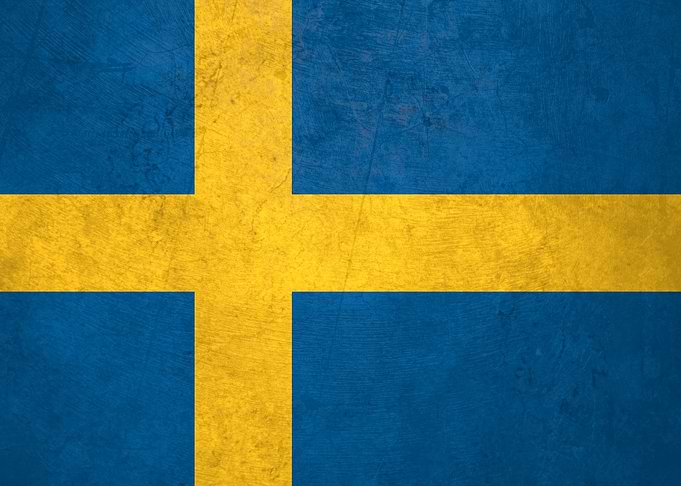 Flag of Sweden on Wall