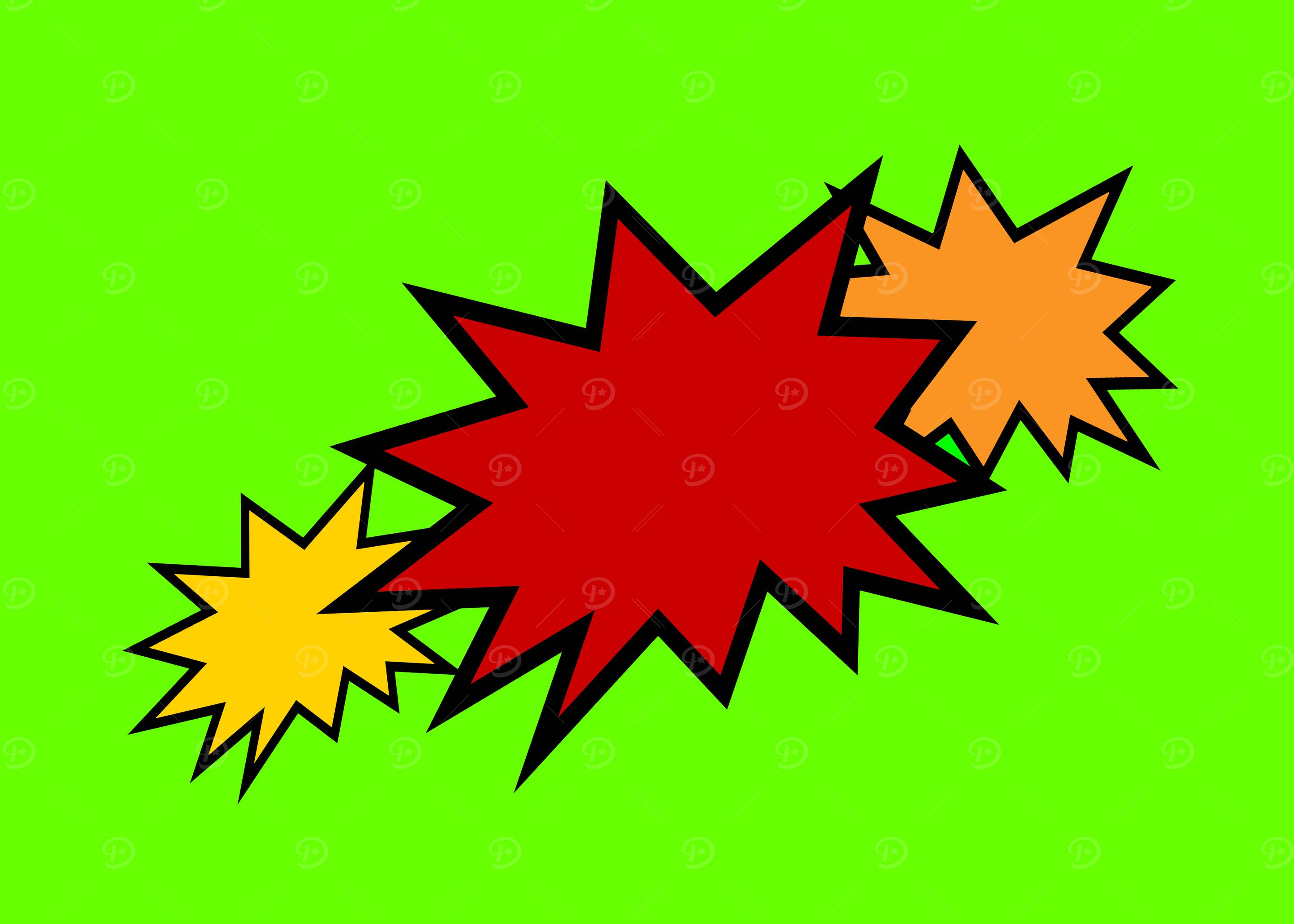 Cartoon balloom boom shape
