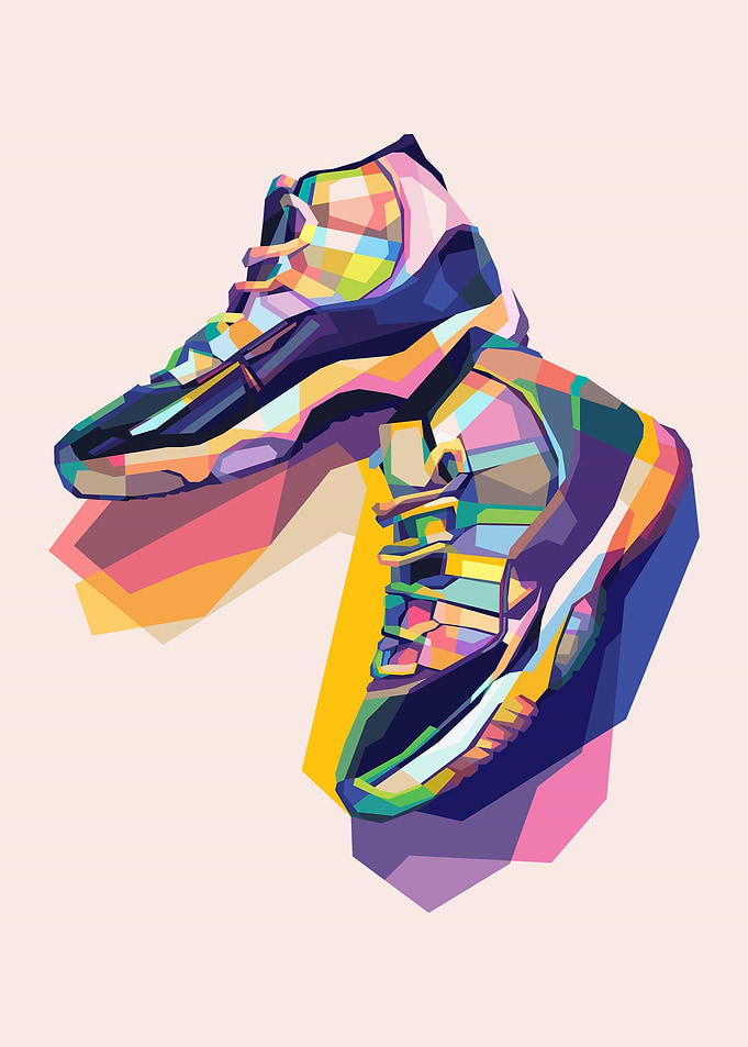 Shoe in WPAP style
