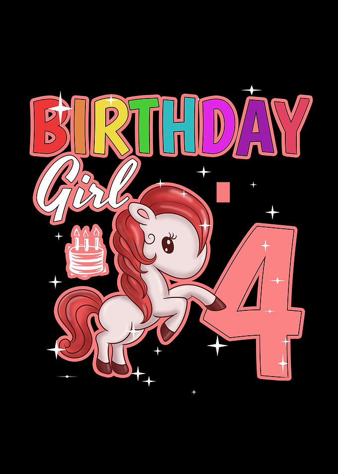 Birthday Girl 4 Horse