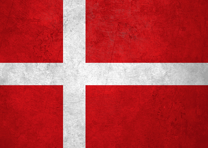 Flag of Denmark on Wall