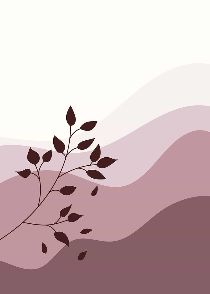 Mountain layer leaves art