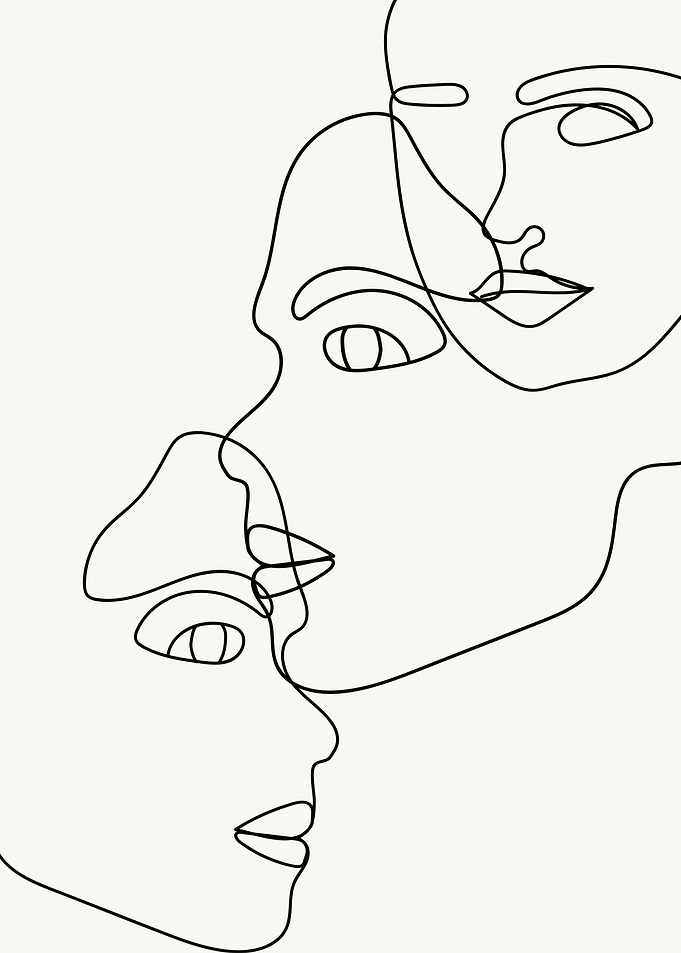 Minimalistic Woman faces