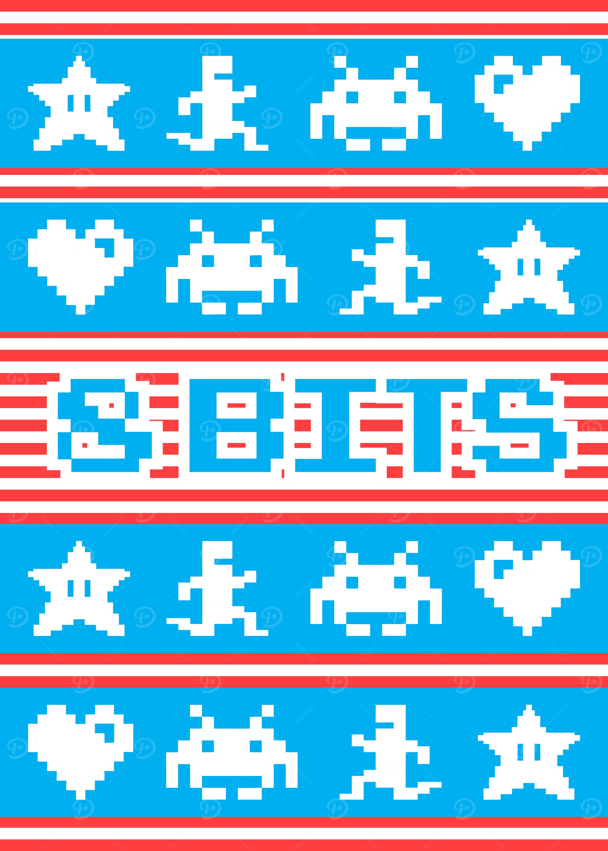 8 Bits pixel arcade style