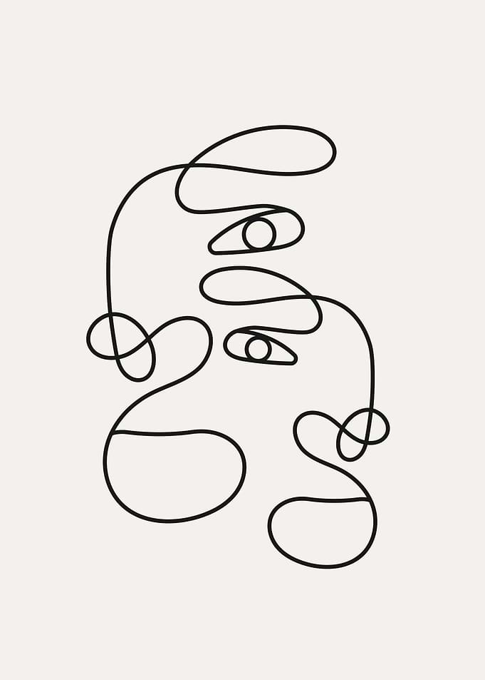 People face continuousline