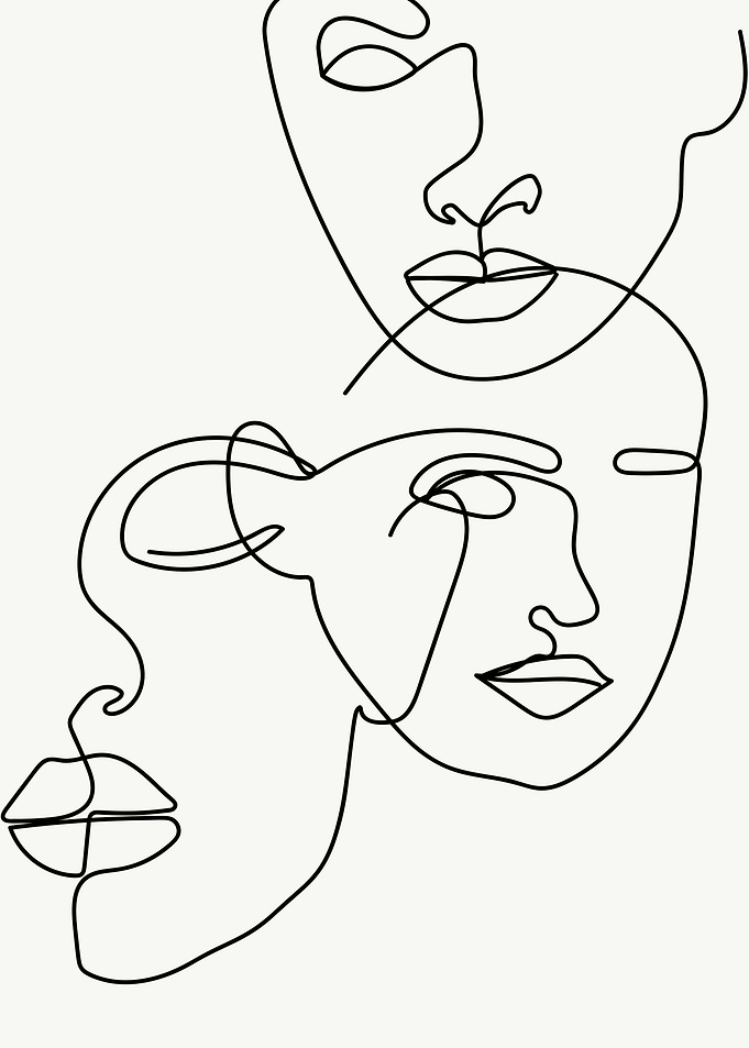 Woman line art