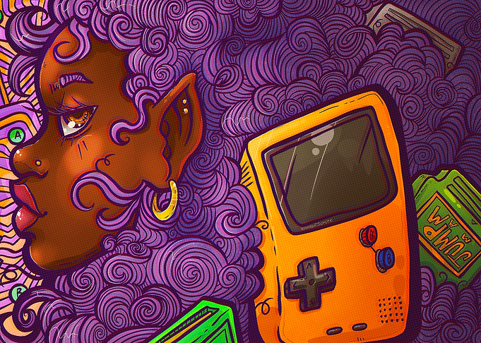 Purple Gamer Hair