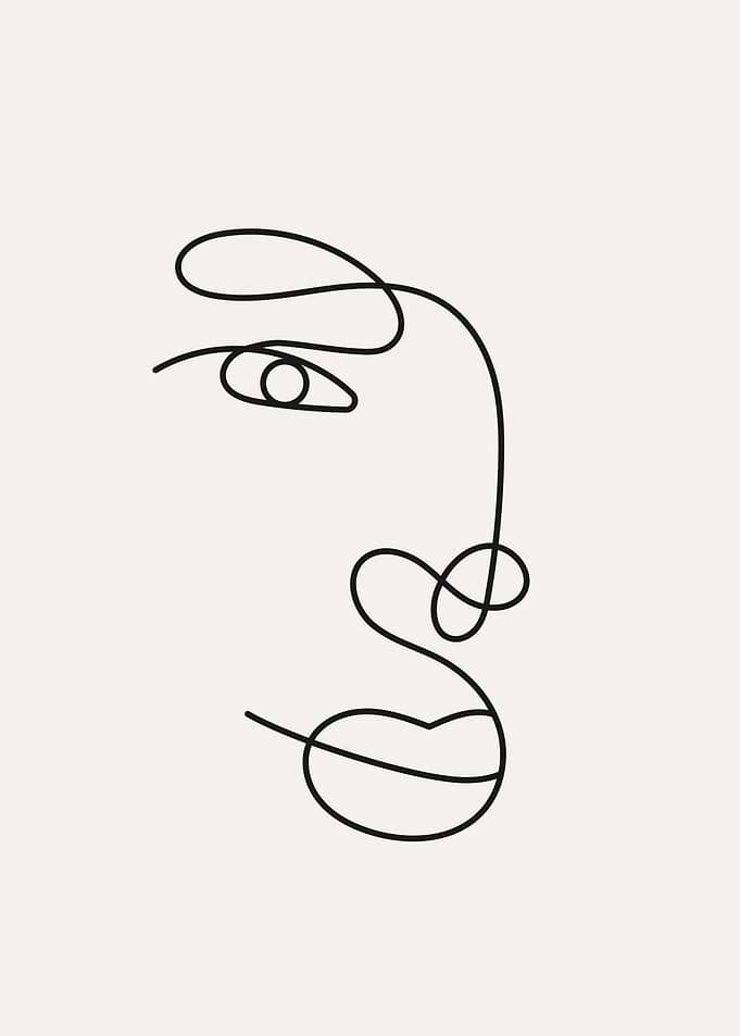 AbstractWoman one line art