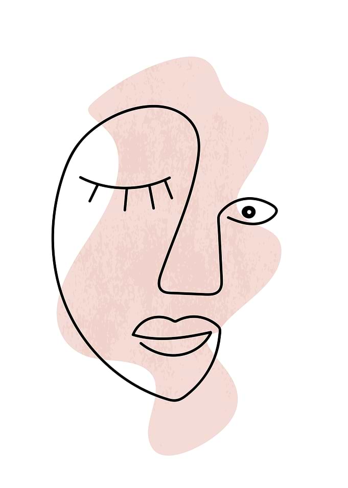 Woman face modern art