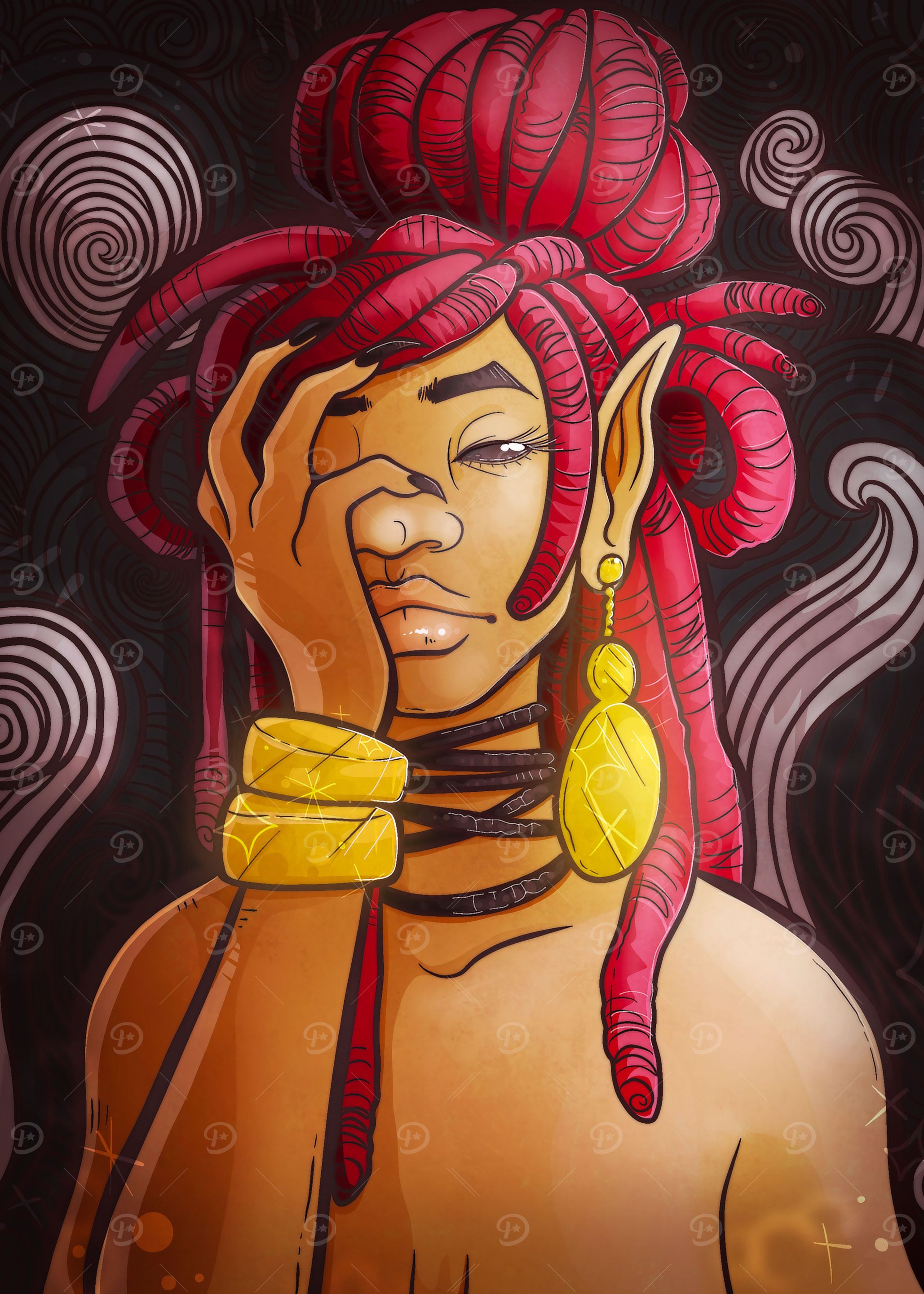 Elf woman with red Locks
