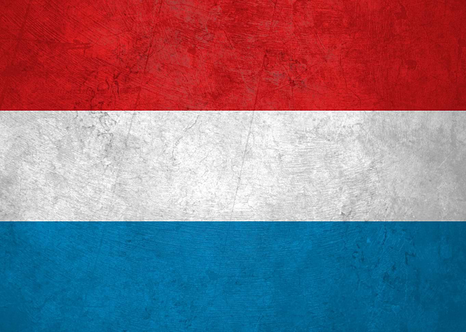 Flag of Luxembourg on Wall