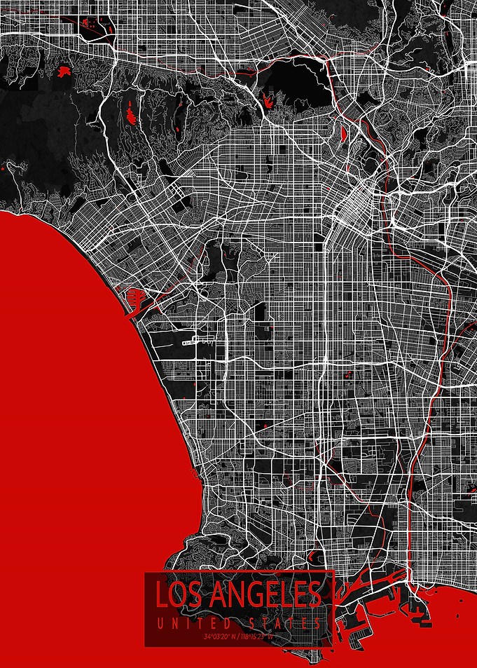 Los Angeles Map Oriental