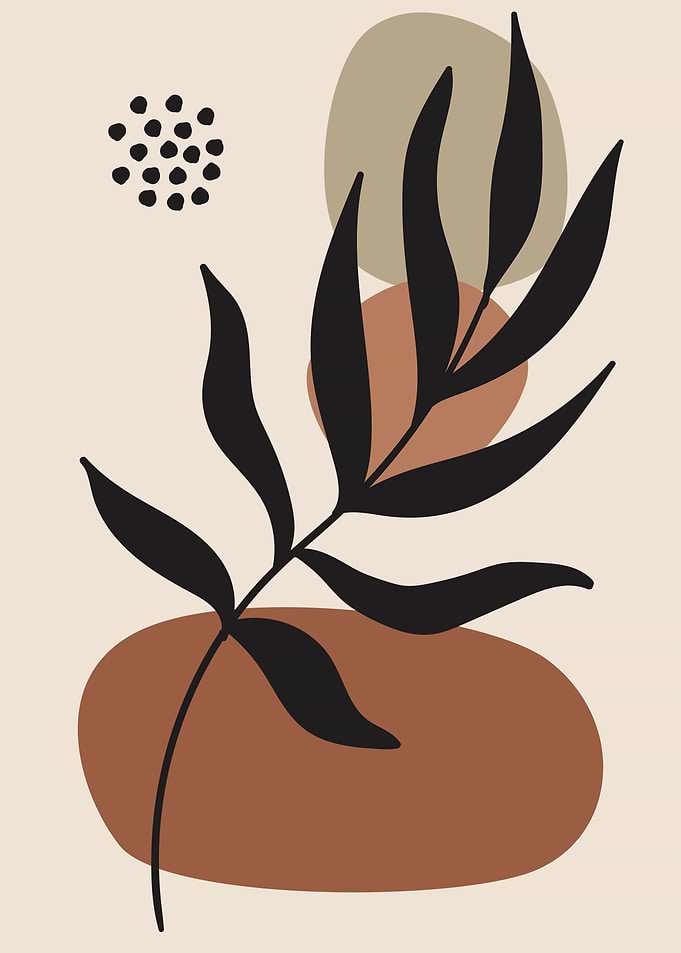 Abstract tropical leaves