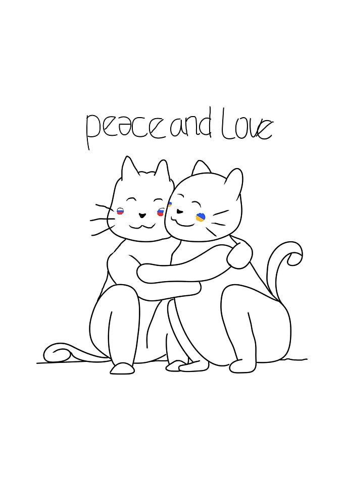 cute peace and love