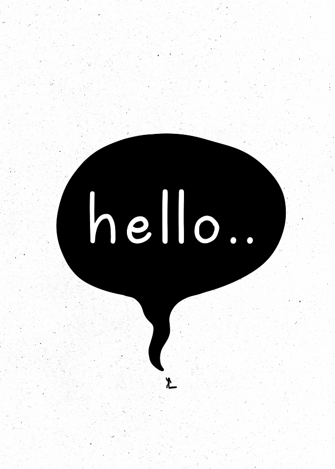 Hello world speech bubble