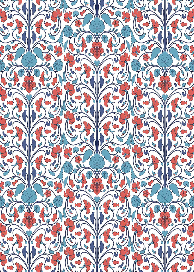 Iznik Turkish pattern
