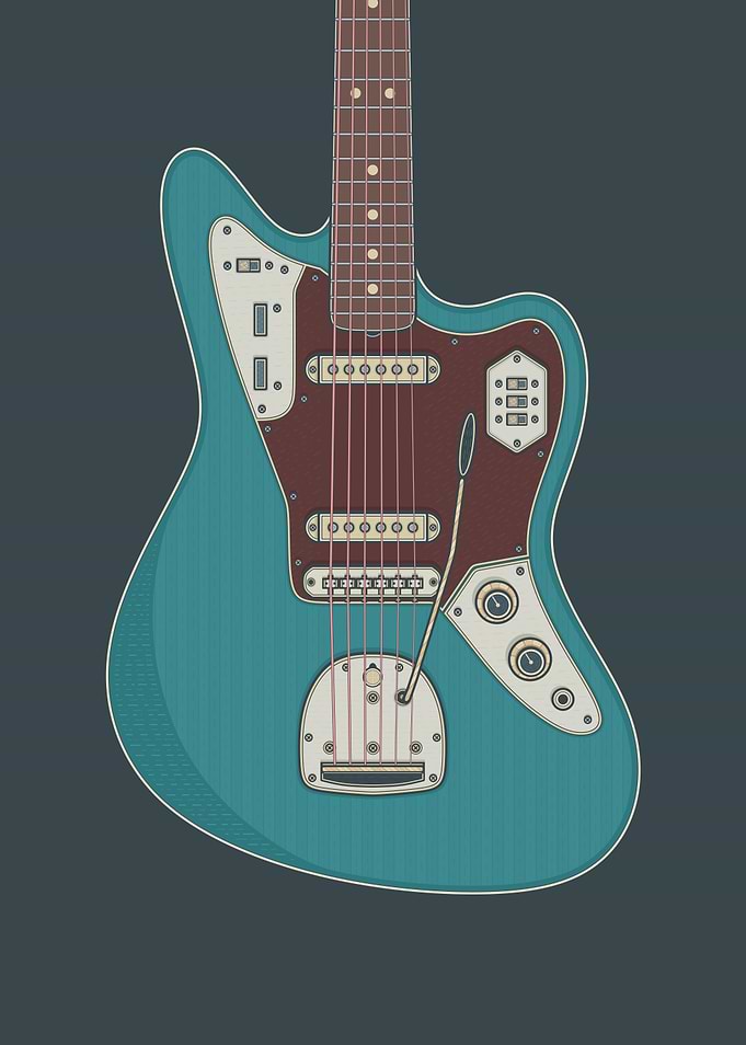 Ocean Turquoise Jag Guitar