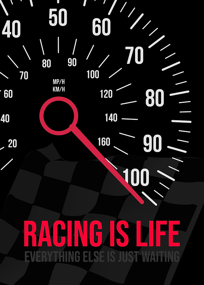 Car Racing Wall Art Decor
