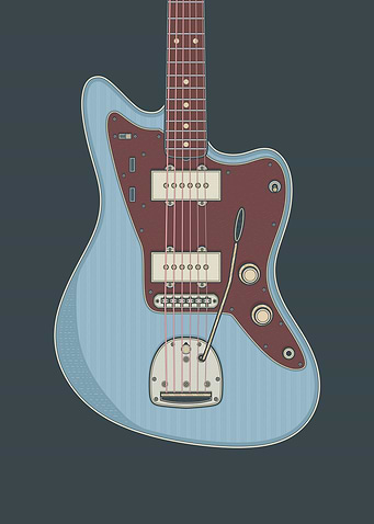 Ice Blue JM Guitar