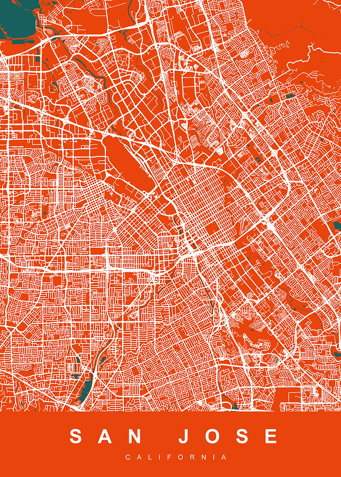 SAN JOSE Map CALIFORNIA
