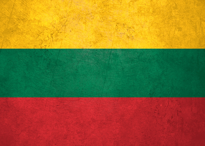 Flag of Lithuania on Wall