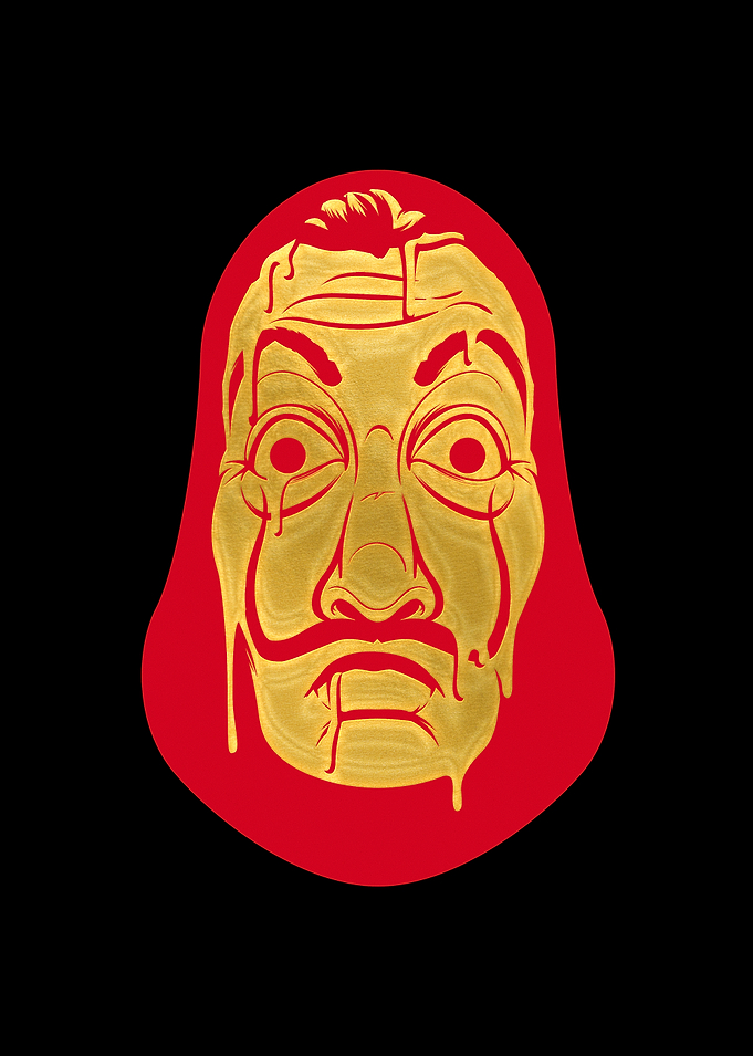 Orange Dali Mask