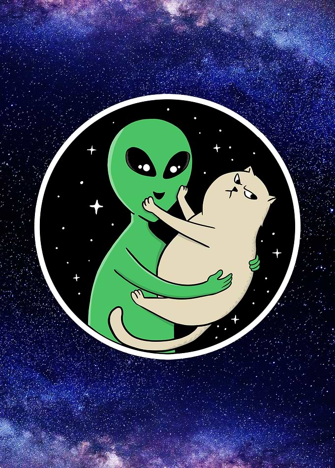 Alien and cat