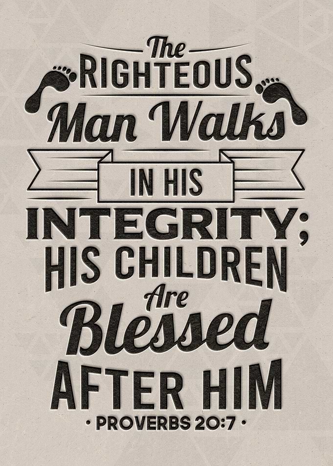 The righteous man walks