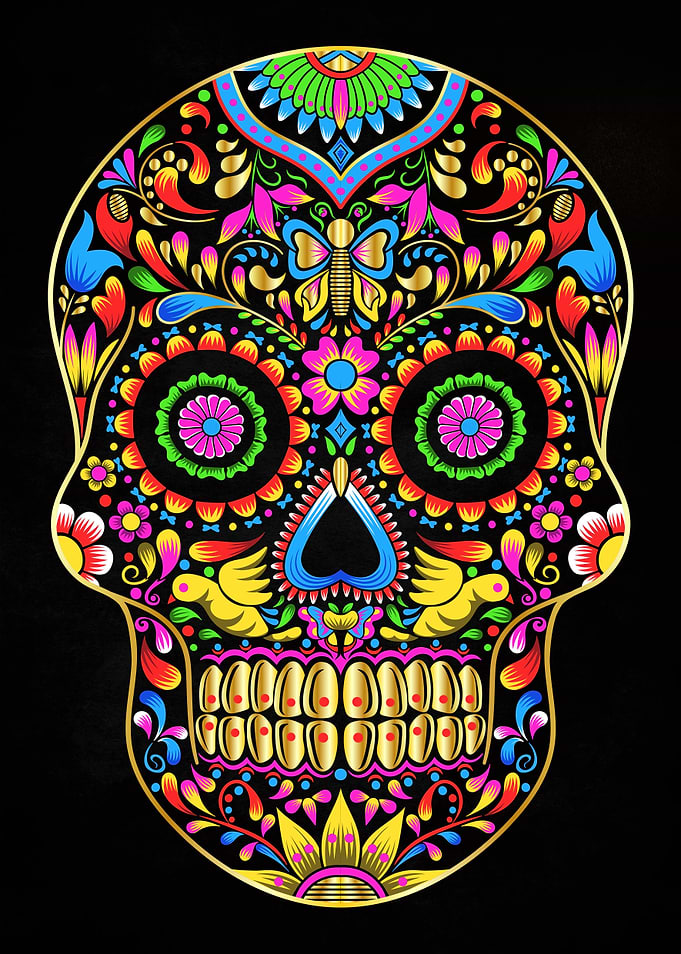 mexican skull colors