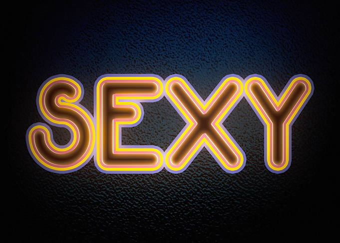 Neon text flicker sexy fla