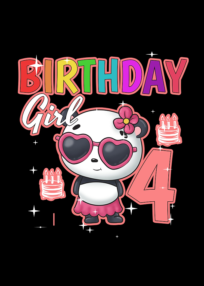 Birthday Girl 4 Panda