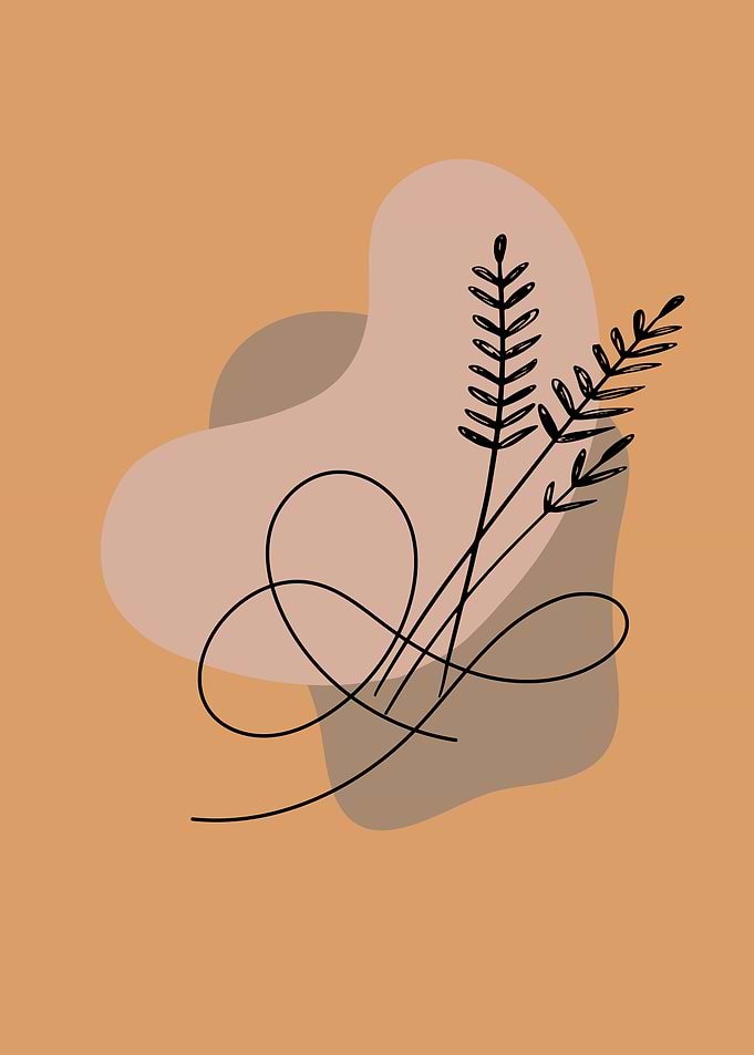 Midcentury geometric leaf