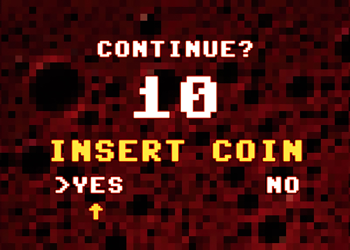 Insert coin c64 glow bubbl
