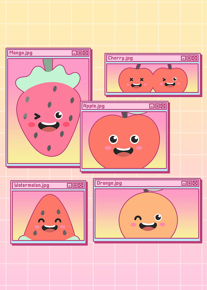 Vaporwave Aesthetic Fruit