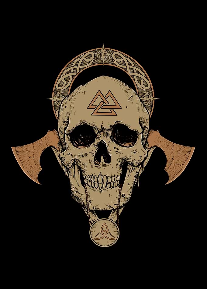 Viking Skull Nordic Pagan
