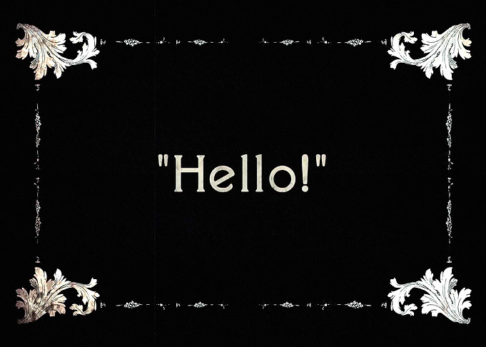 Film frame old hello