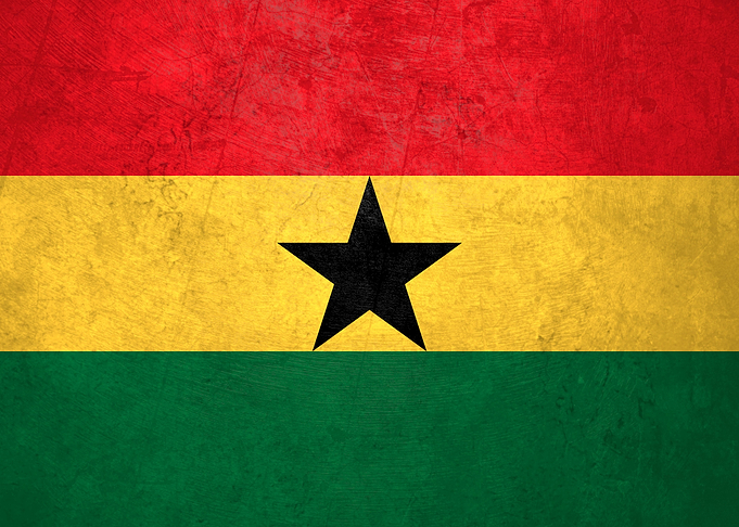 Flag of Ghana on Wall
