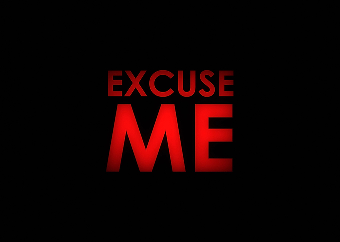 Excuse me red message text
