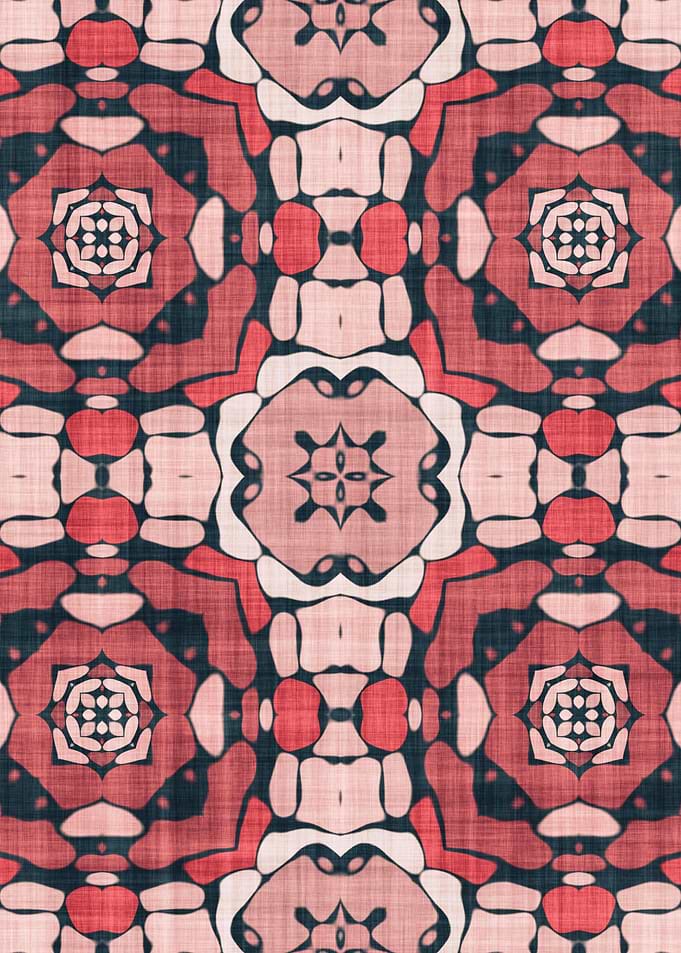 Fabric warm motif abstract