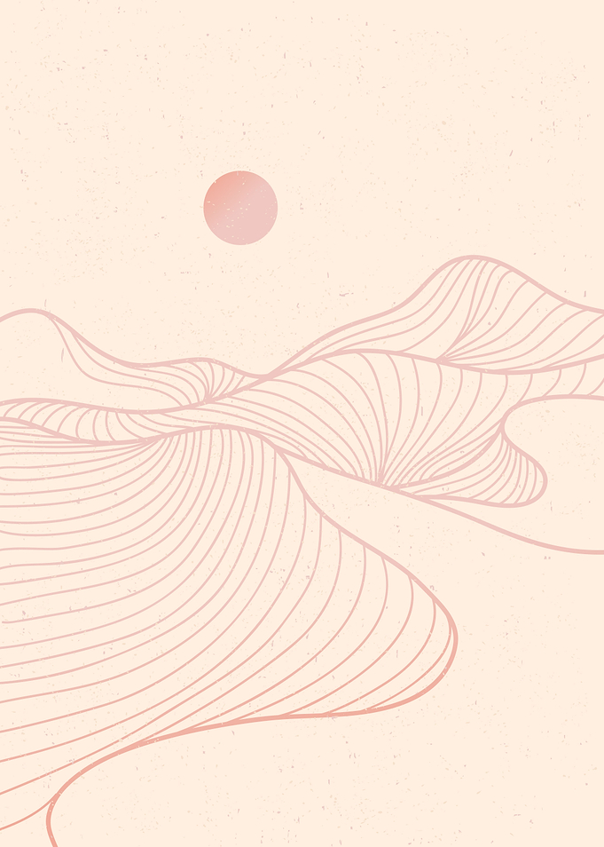 Abstract Mountain line art