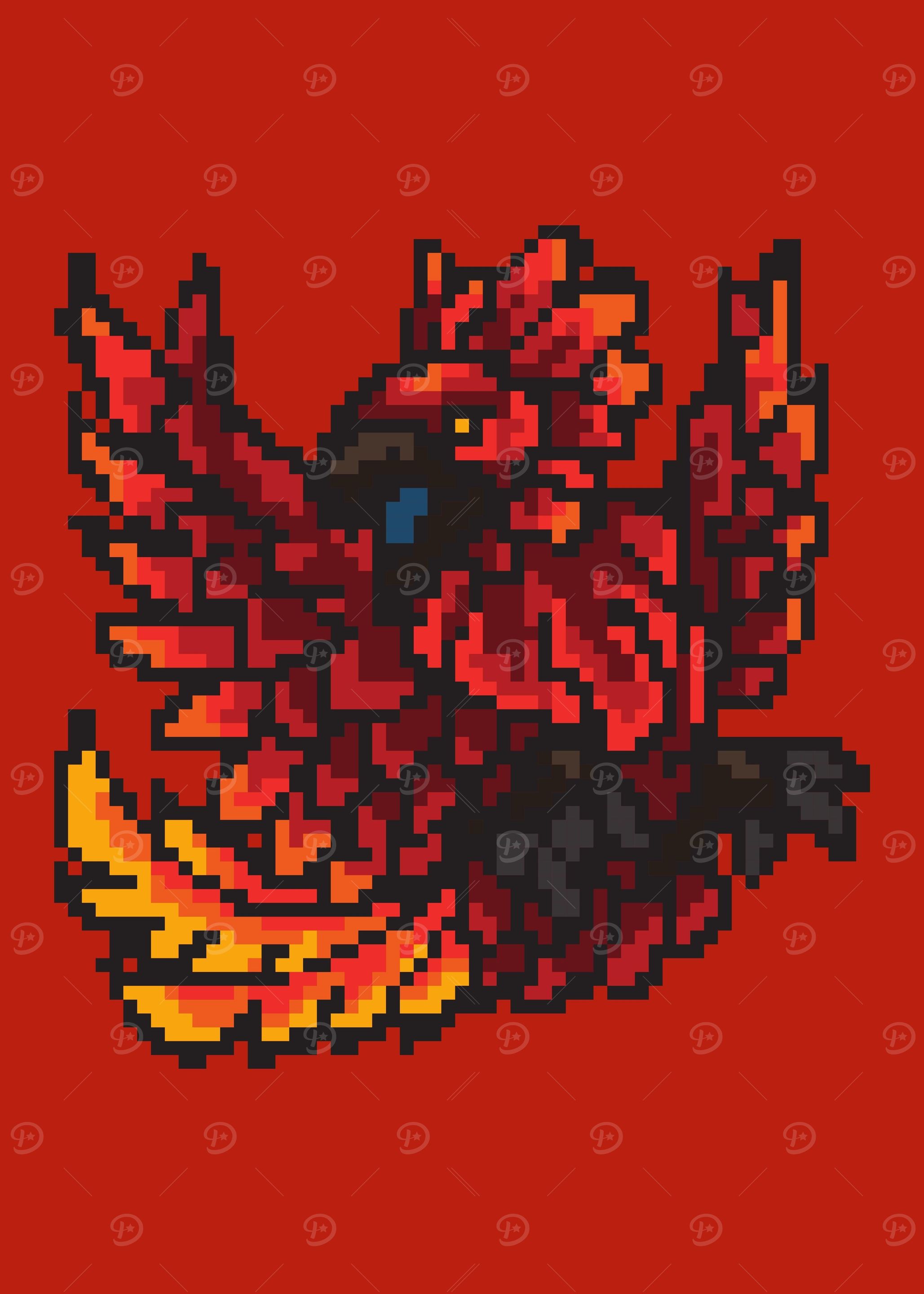 Pixel Art Phoenix