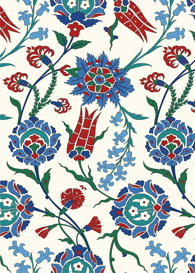 Iznik Turkish pattern
