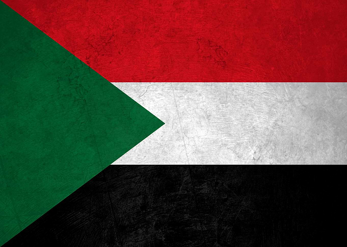 Flag of Sudan on Wall