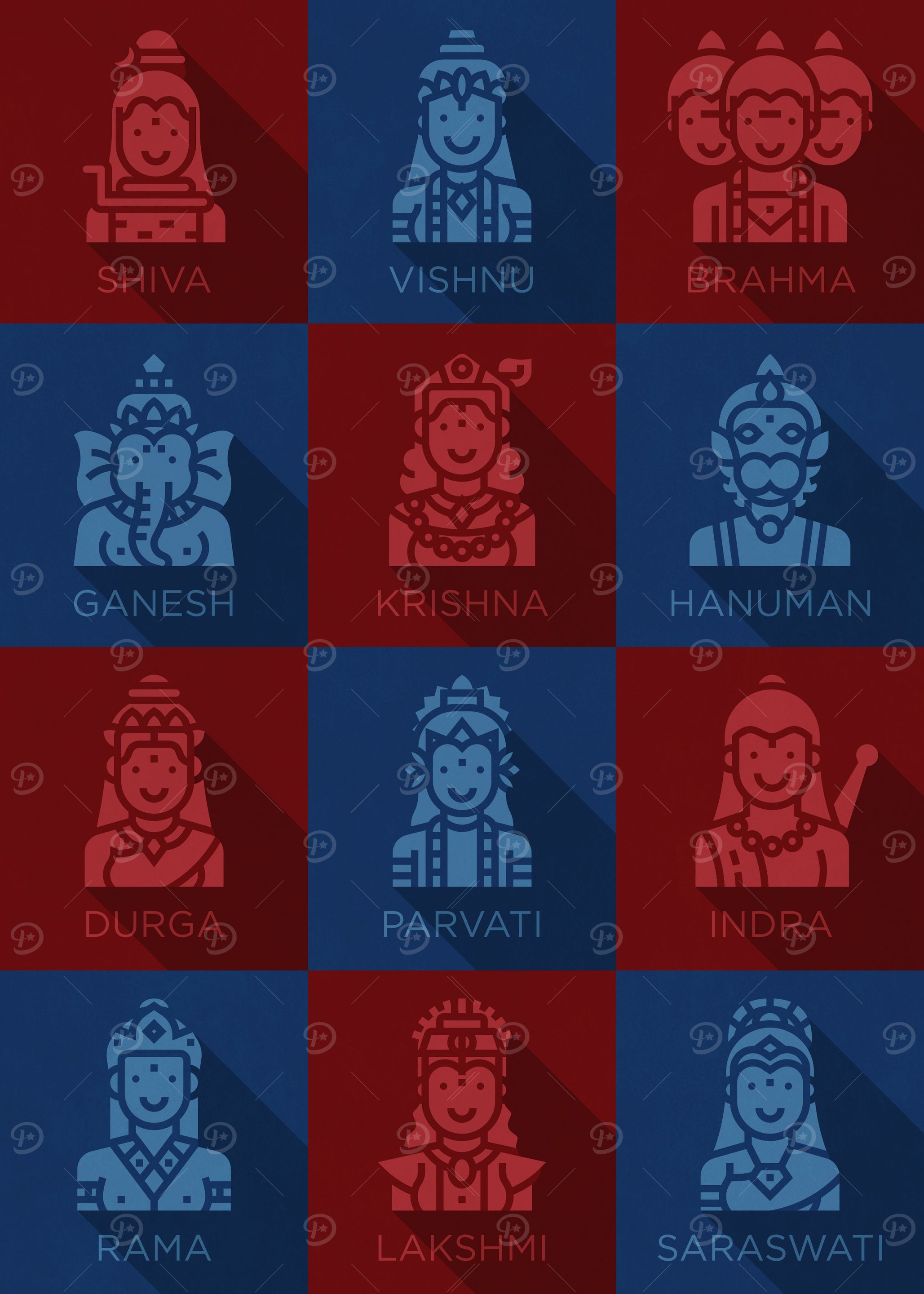 Hindu Gods Icons 2