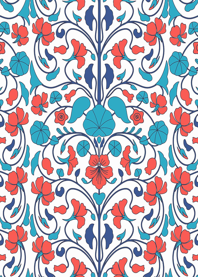 Iznik Turkish pattern