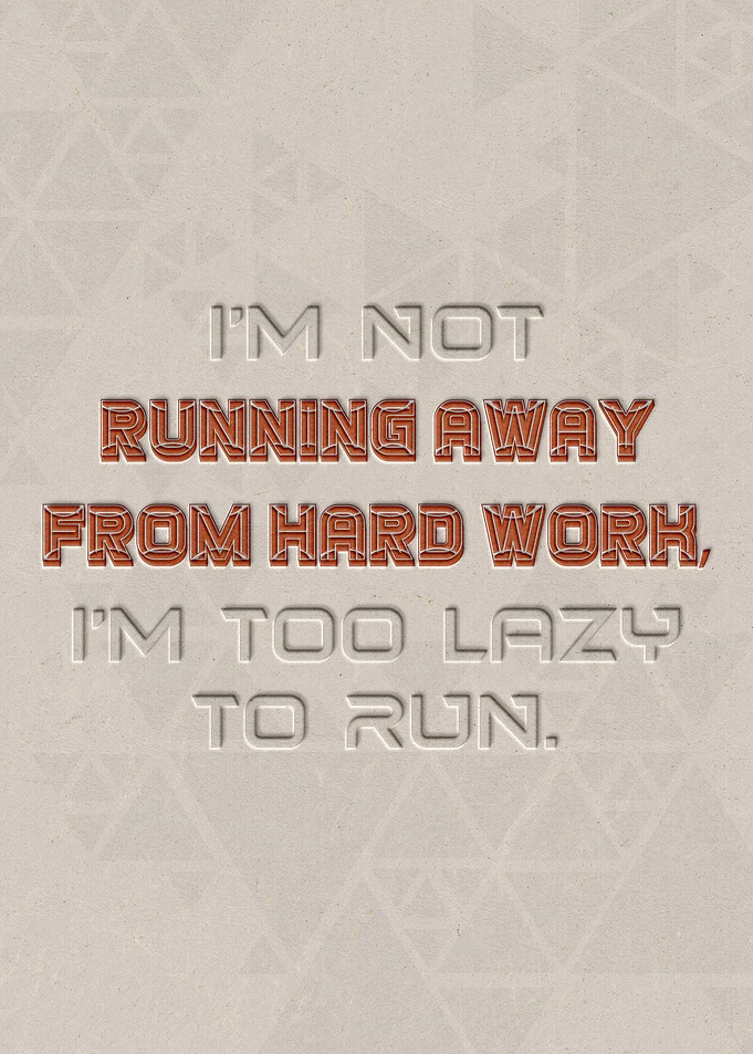 Im Not Running Away