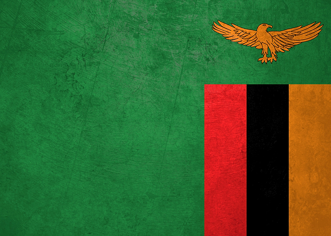 Flag of Zambia on Wall