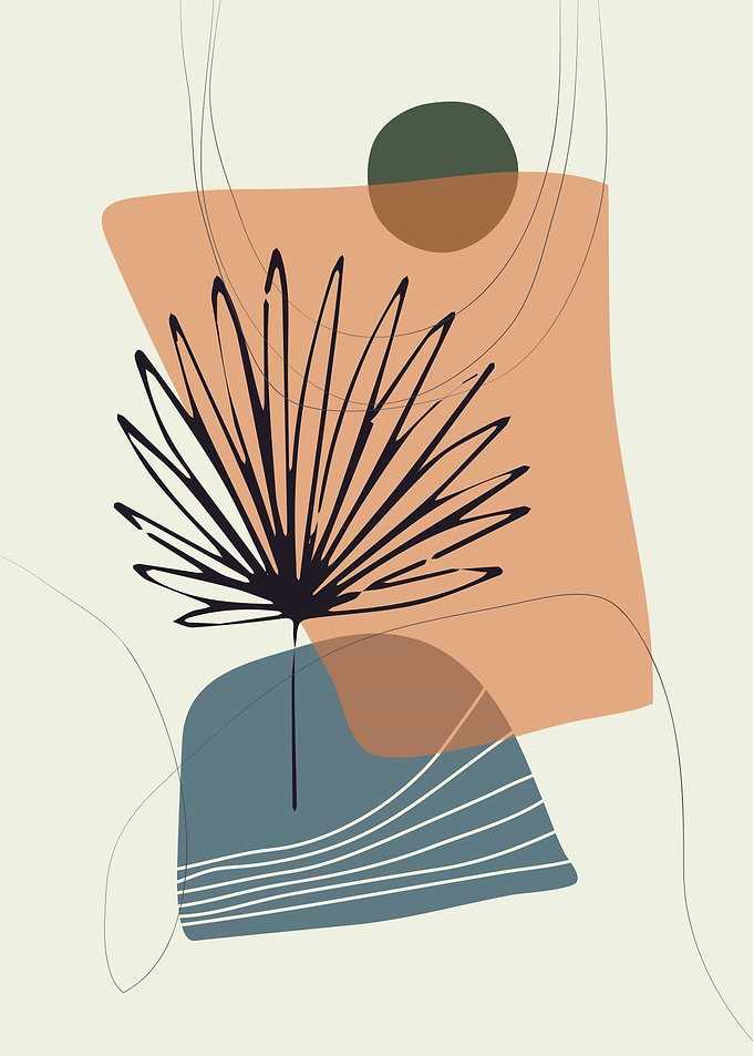 Floral modern art