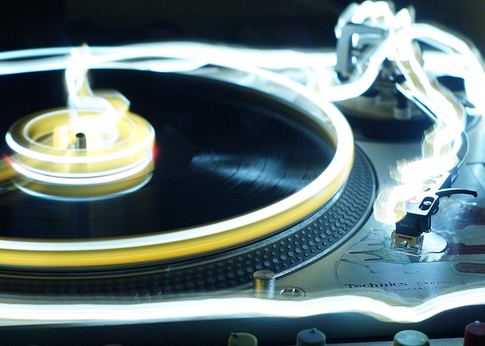 Lit up Vinyl Blur