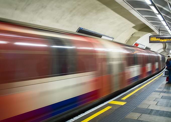 Tube Going By Fast